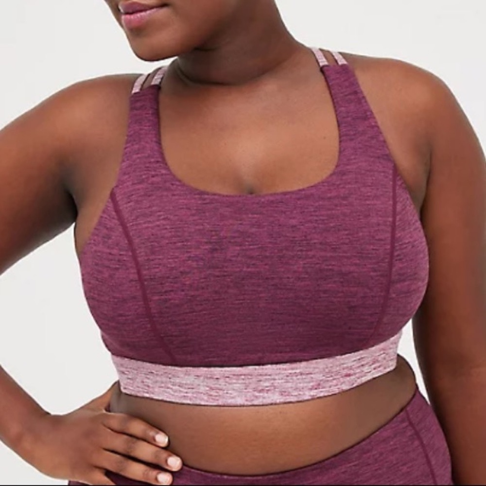 Torrid Strappy Jersey Sports Bra, Size 00X - Picture 2 of 3